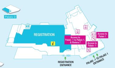 Map of the ground floor of Palais for MAPIC