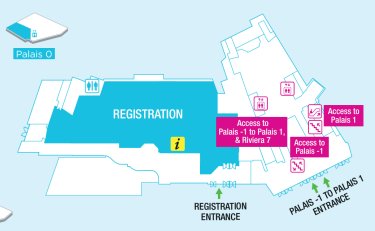Map of the ground floor of Palais for MAPIC